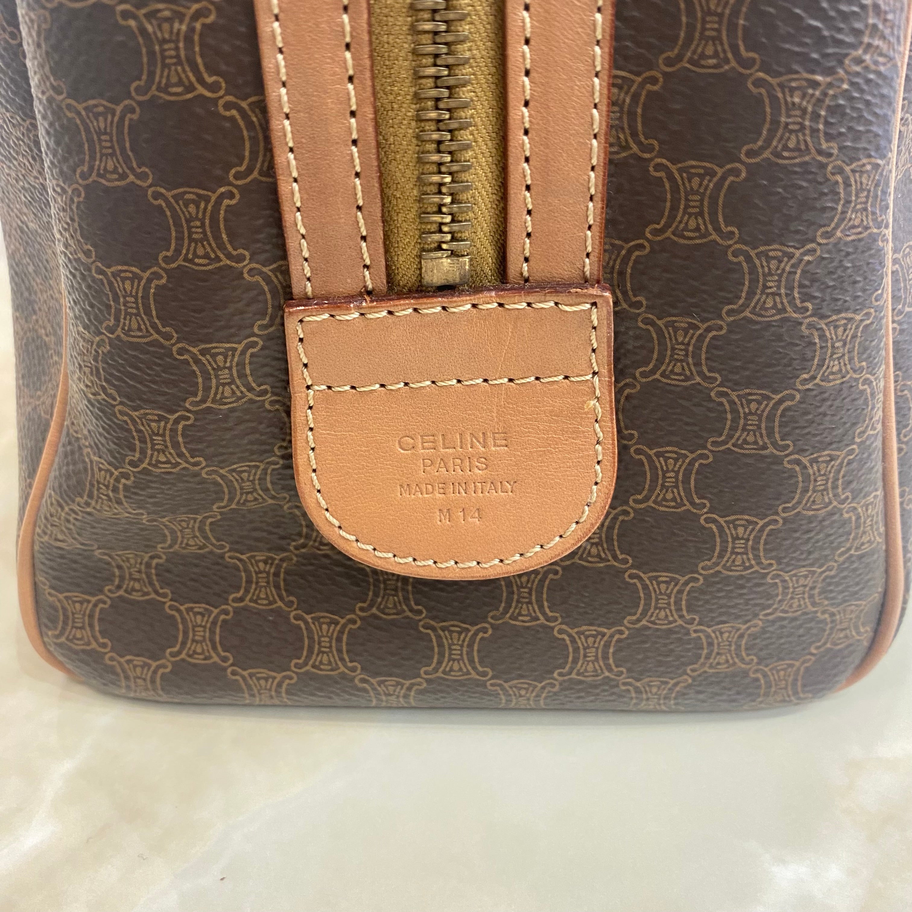 CELINE マカダム ミニボストンバッグ