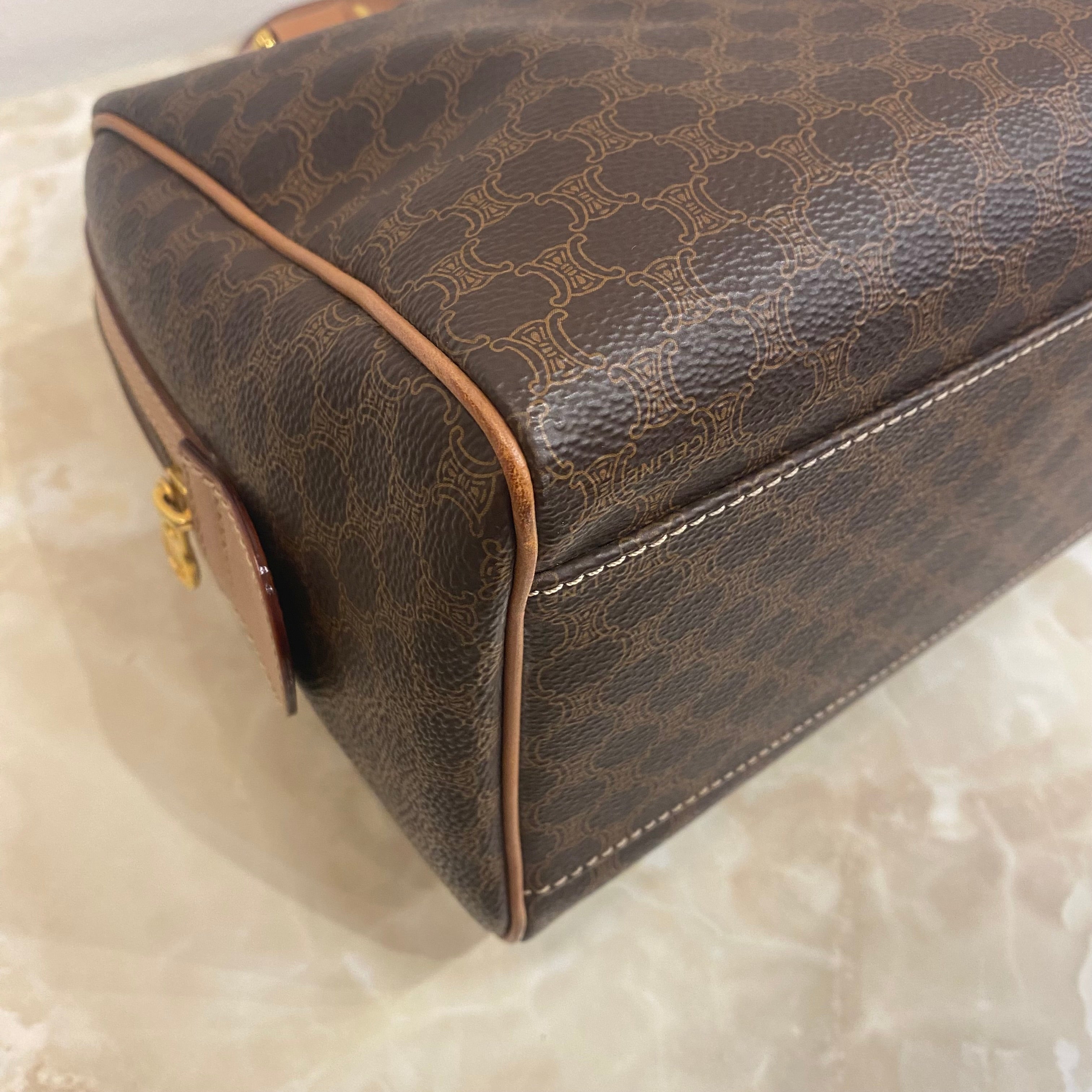 CELINE マカダム ミニボストンバッグ