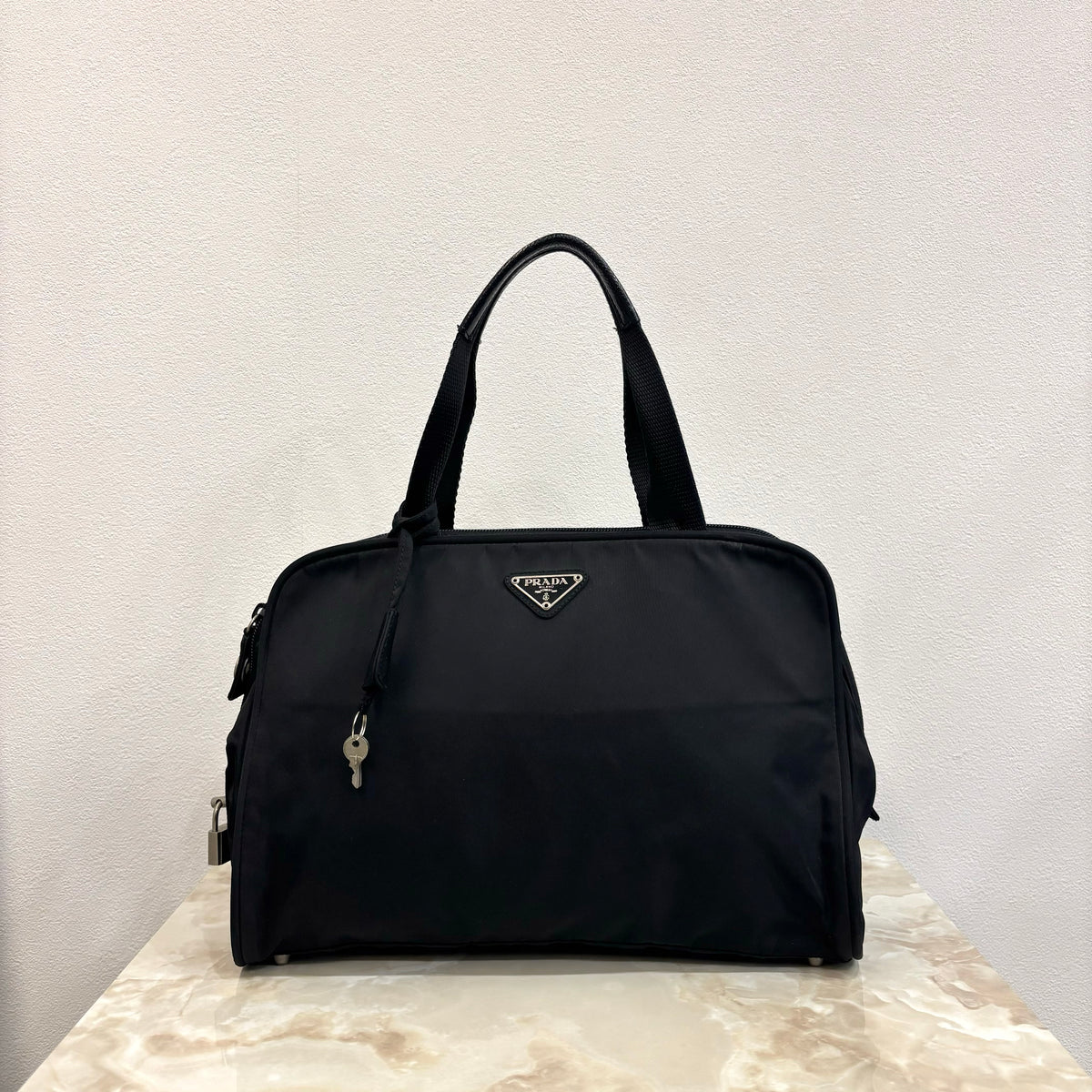 希少・美品】プラダ テスート ハンドバッグ カーキ B8499 カード付 