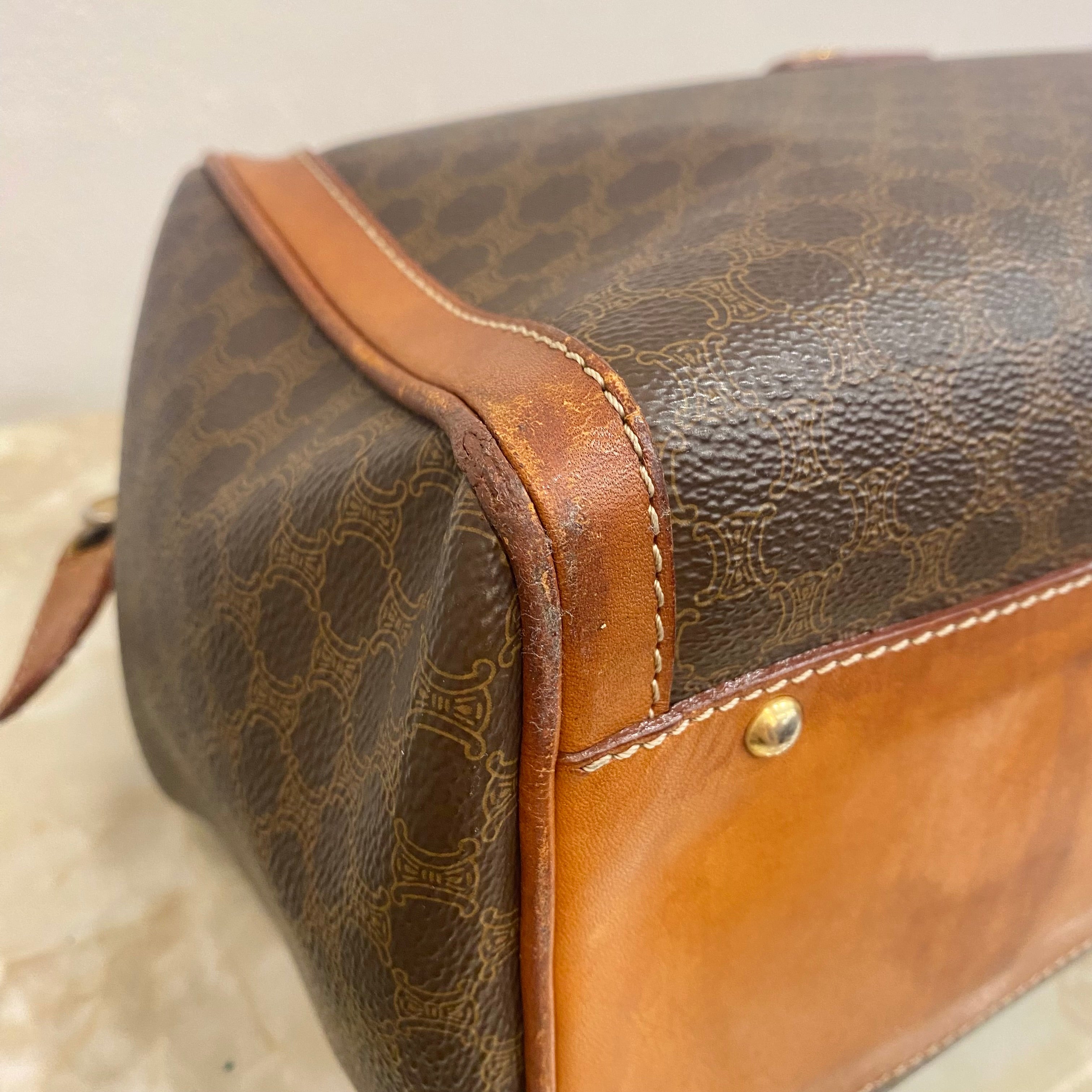 CELINE マカダム ハンドバッグ