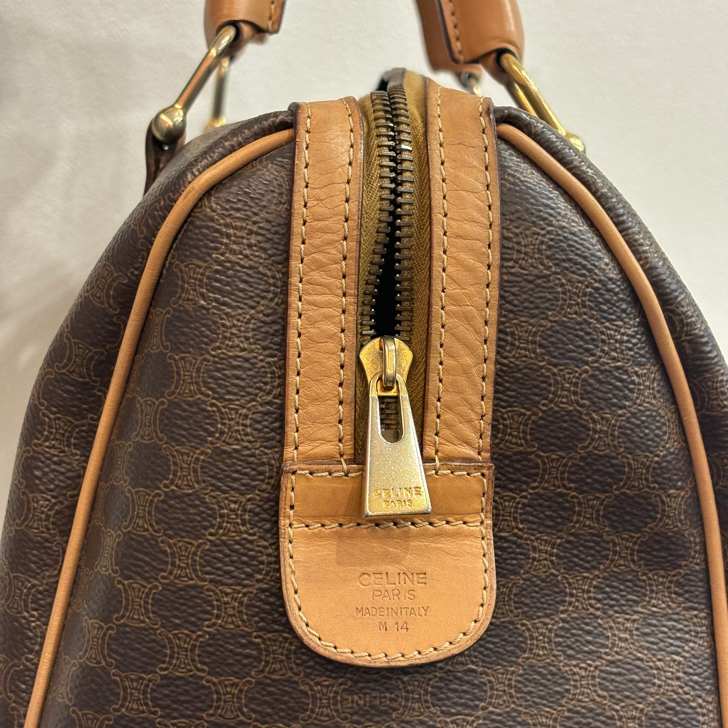 CELINE マカダムボストンバッグ