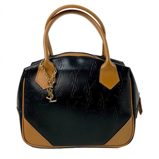 Saint Laurent サンローラン ロゴ PVC/レザー ハンドバッグ