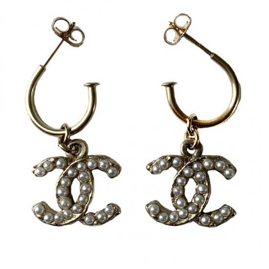 CHANEL シャネル スイングココマーク フェイクパール ピアス