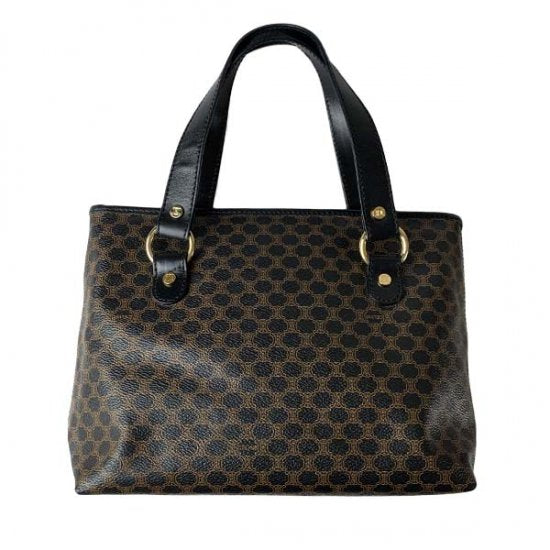 CELINE セリーヌ マカダム柄 PVC/レザー ハンドバッグ