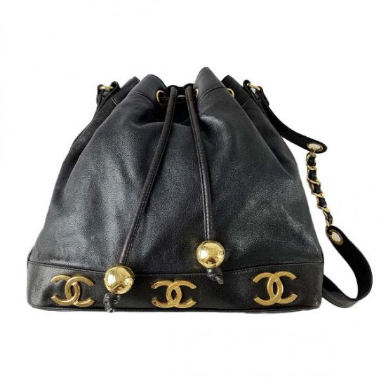 CHANEL シャネル 巾着COCOマークチェーンショルダーバッグ