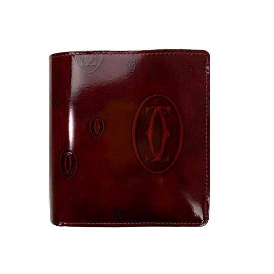 Cartier カルティエ ハッピーバースデー カーフ 二つ折り長財布 ボルドー