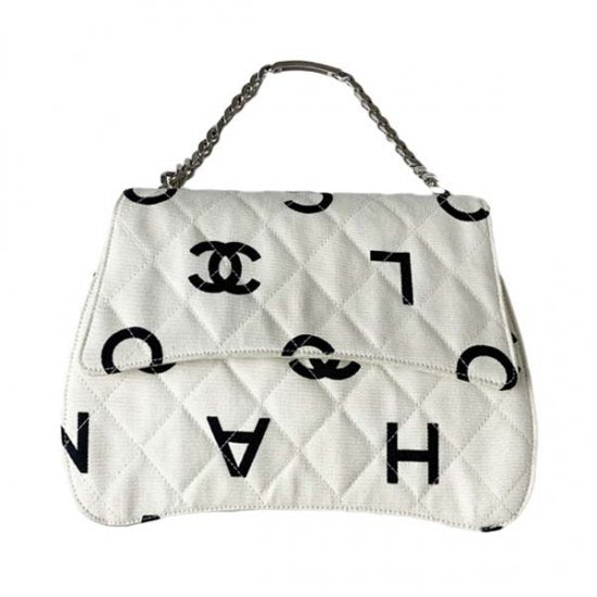CHANEL シャネル パターンココマークロゴプレートチェーンハンドバッグ