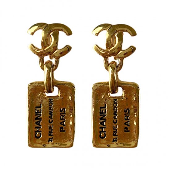 CHANEL シャネル ココマーク タグ イヤリング