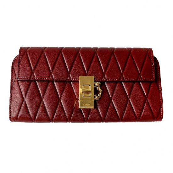 Chloe クロエ ドリュー キルティング レザー 二つ折り長財布