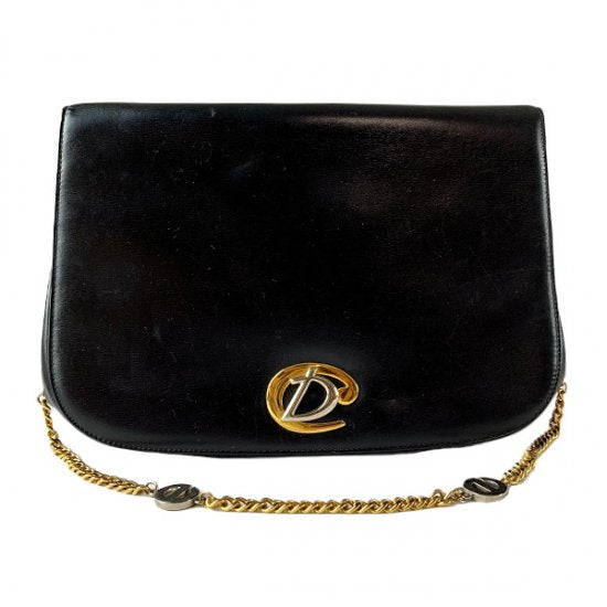 Dior ディオール CD金具 がま口財布付きレザー チェーンショルダーバッグ