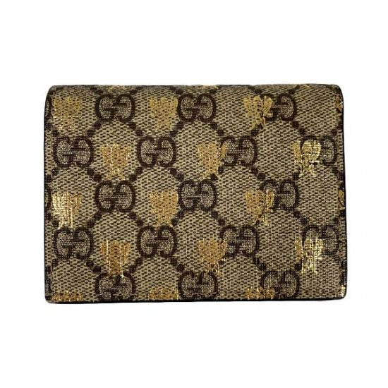 GUCCI グッチ GGスプリームビー 二つ折り財布