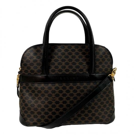 CELINE セリーヌ マカダム柄 PVC/レザー 2wayバッグ