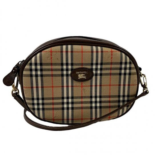 BURBERRY バーバリー ノヴァチェック柄 キャンバス/レザー ショルダーバッグ