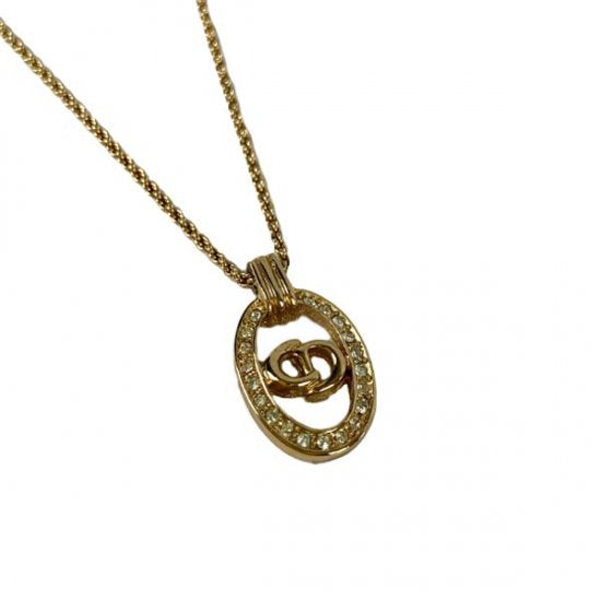 Dior ディオール CDロゴ ラインストーン ネックレス