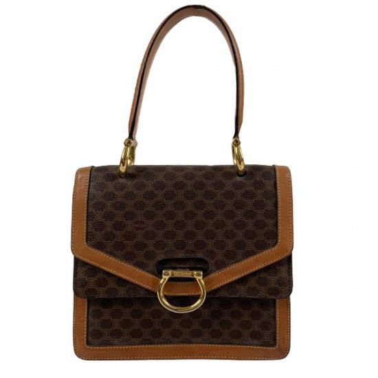 CELINE セリーヌ マカダム柄 ハンドバッグ