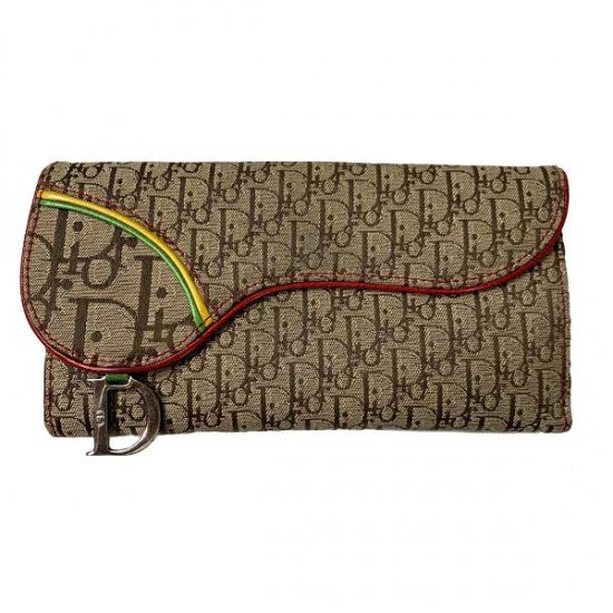 Dior ディオール ストリートシック/ラスタ サドル型 キャンバス/レザー 長財布