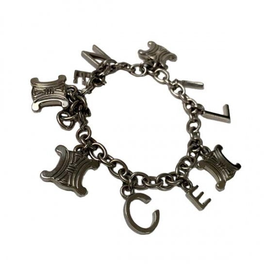 CELINE セリーヌ マカダム柄 ロゴ ブレスレット