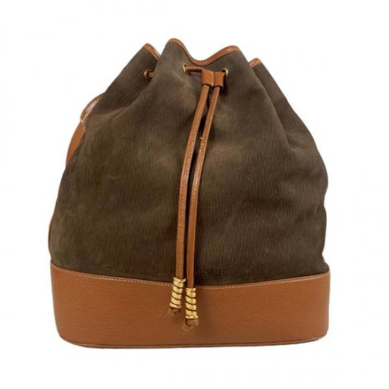 LOEWE ロエベ ベラスケス レザー 巾着ショルダーバッグ