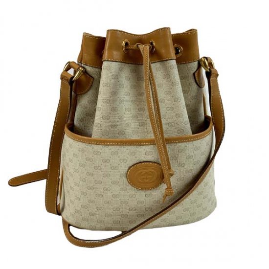 GUCCI グッチ マイクロGGスプリーム 巾着ショルダーバッグ