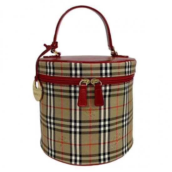 BURBERRY バーバリー ノヴァチェック柄 キャンバス/レザー バニティバッグ