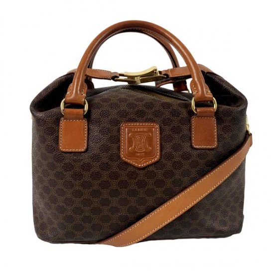 CELINE セリーヌ マカダム柄 PVC/レザー 2wayバッグ