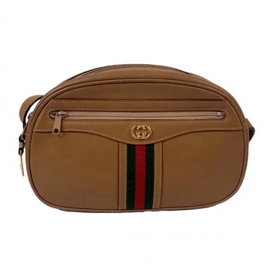 GUCCI グッチ シェリーライン インターロッキングG レザー ショルダーバッグ