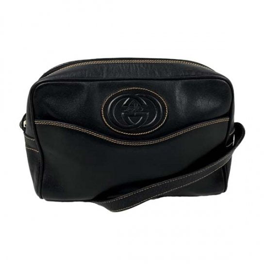 GUCCI グッチ インターロッキングG レザー ショルダーバッグ