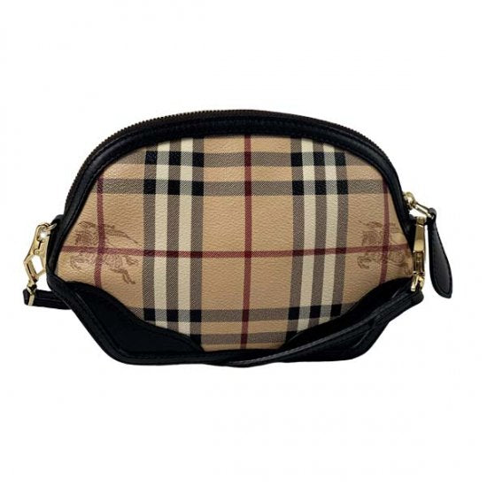 BURBERRY バーバリープローサム チェック柄 PVC/レザー ショルダーバッグ