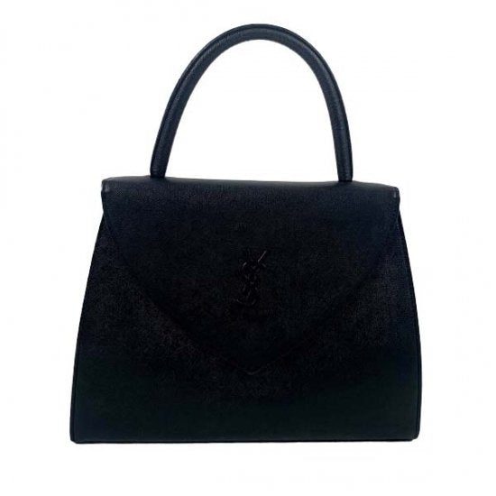 Saint Laurent イヴサンローラン ロゴ レザー ハンドバッグ