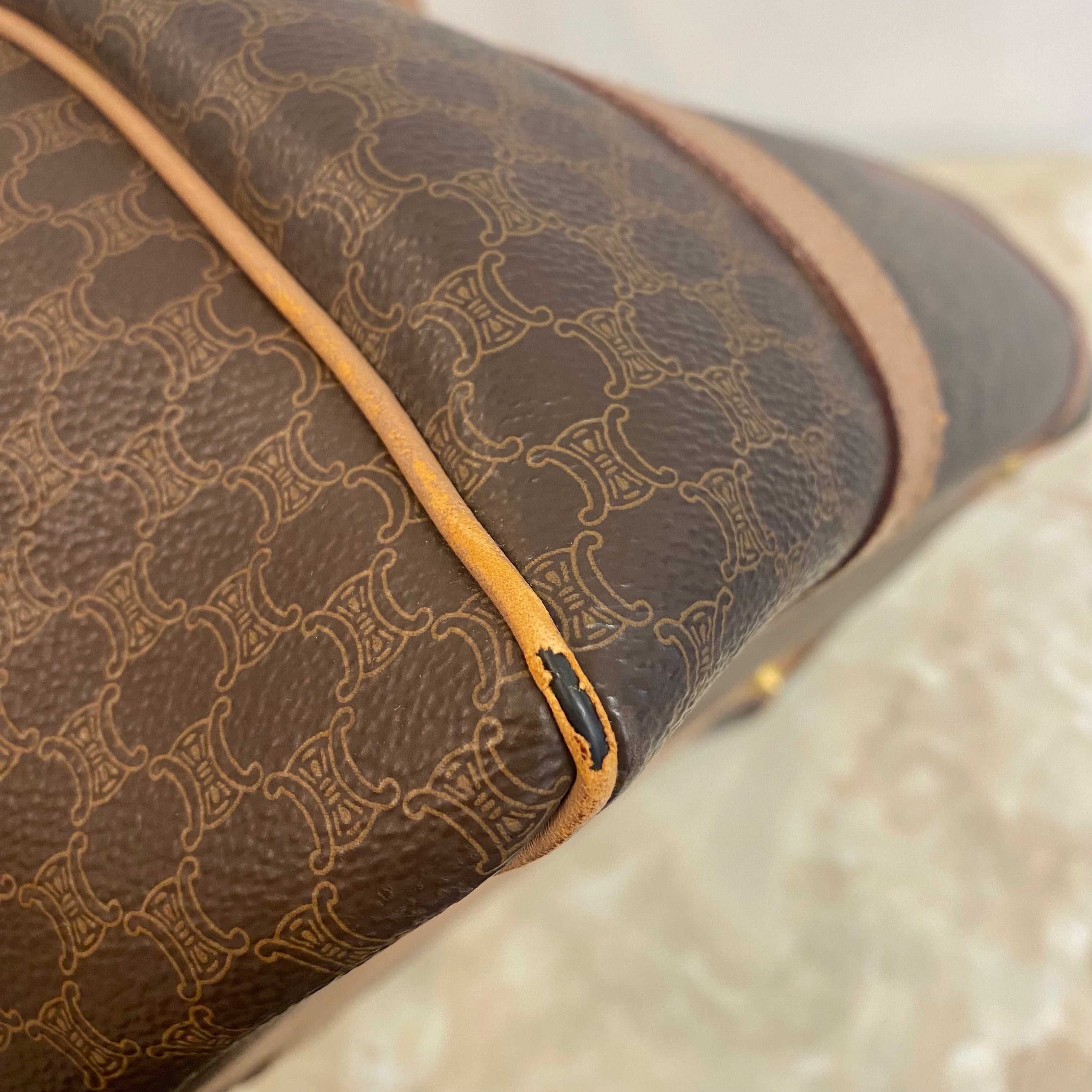 CELINE マカダム ボストンバッグ