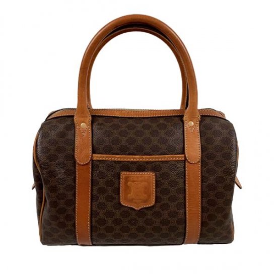 淡水水槽】 LK003 CELINE ? ハンドバッグ ミニボストンバッグ マカダム柄