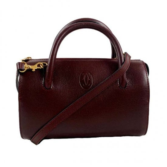 Cartier カルティエ マストライン レザー 2wayバッグ ボルドー