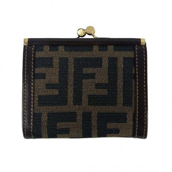 FENDI フェンディ ズッカ キャンバス/レザー コインケース