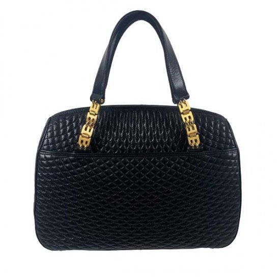 BALLY バリー キルティング レザー ハンドバッグ