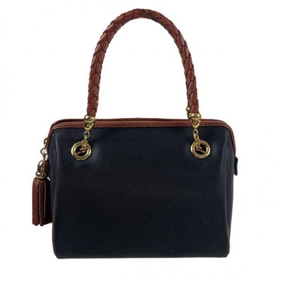 BOTTEGA VENETA ボッテガヴェネタ PVC/レザー フリンジ ミラー付きハンドバッグ