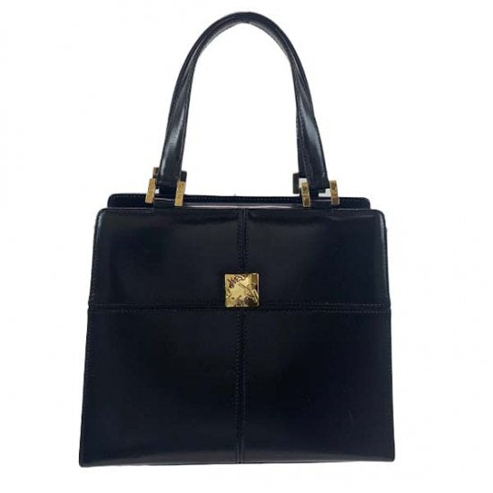Saint Laurent イヴサンローラン ロゴ レザー ハンドバッグ