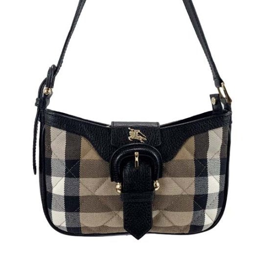 BURBERRY バーバリー チェック柄 キルティング レザー ショルダーバッグ