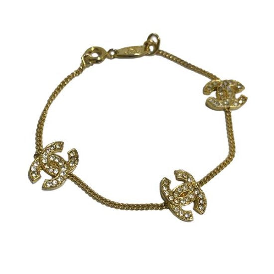 CHANEL シャネル ココマークラインストーン ブレスレット