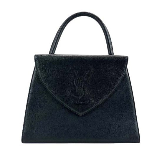 Saint Laurent イヴサンローラン ロゴ レザー ハンドバッグ