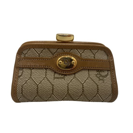 Dior ディオール ハニカム PVC/レザー がま口コインケース