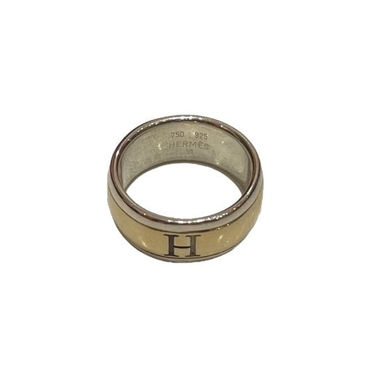 HERMES エルメス Hロゴ リング 925/750