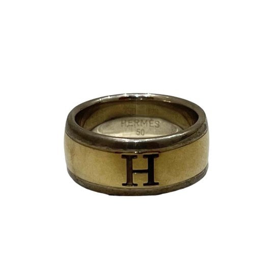 HERMES エルメス Hロゴ リング 925/750