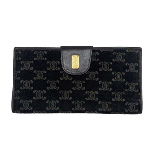 CELINE セリーヌ マカダム スエード 長財布