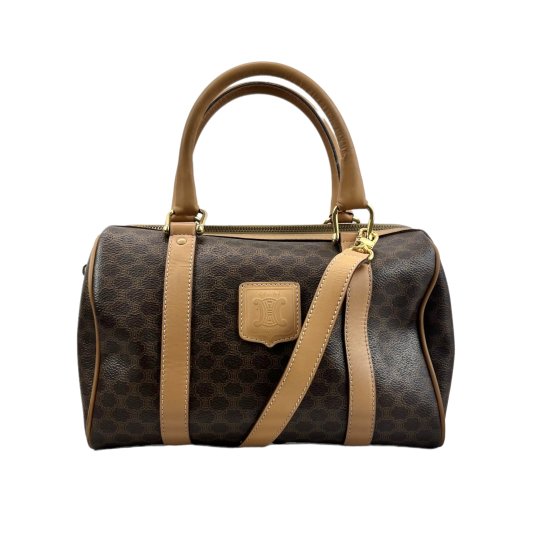 CELINE セリーヌ マカダム PVC/レザー 2wayミニボストンバッグ