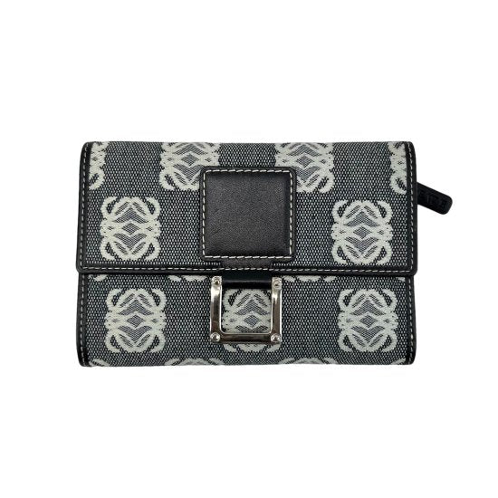 LOEWE ロエベ アナグラム キャンバス/レザー 二つ折り財布
