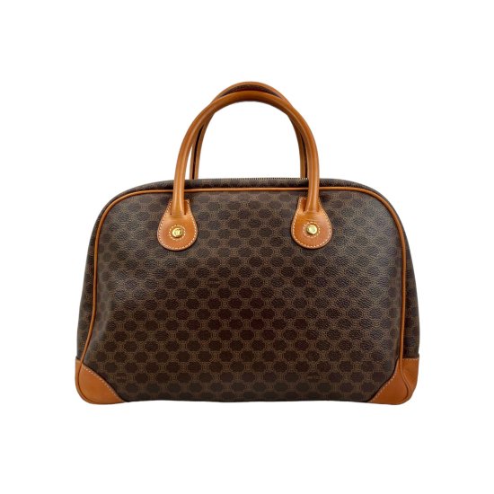 CELINE セリーヌ マカダム PVC/レザー ハンドバッグ