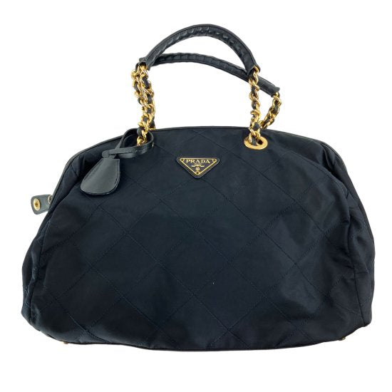 PRADA プラダ ブラック ナイロン ボストンバッグ リスキー 大容量 旅行  