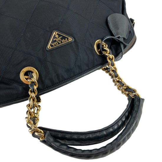 PRADA テスート チェーンボストンバッグ