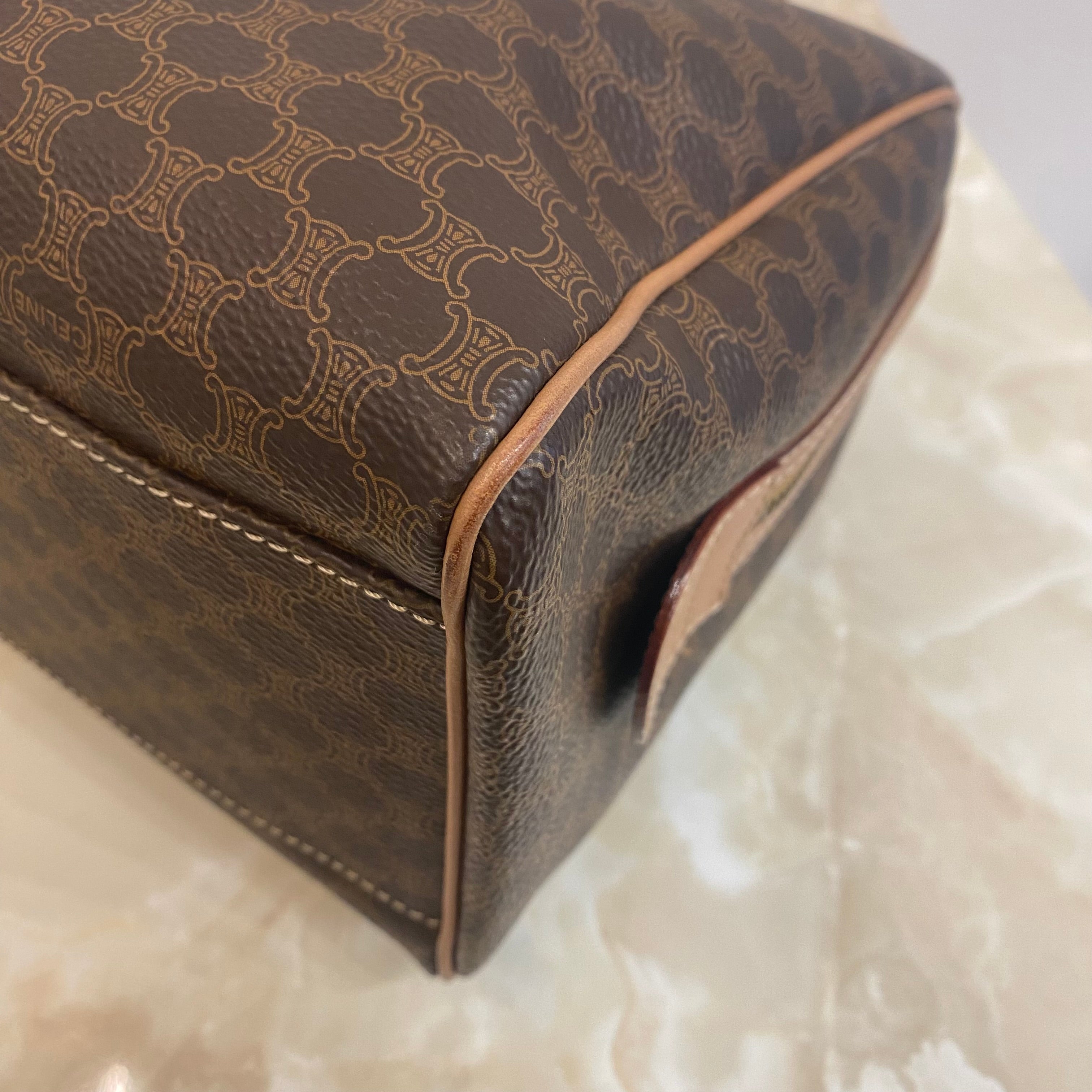 CELINE マカダム ミニボストンバッグ