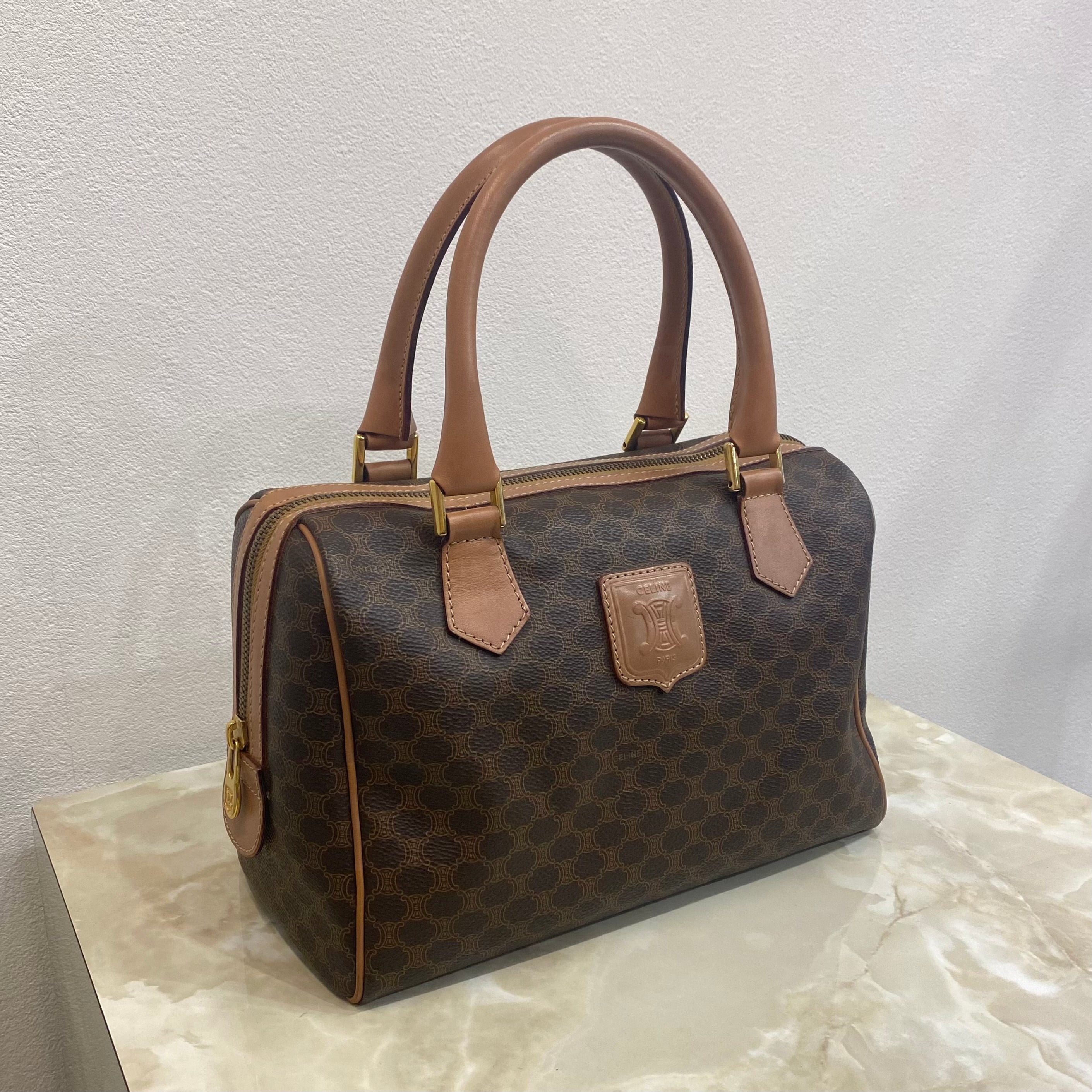 CELINE マカダム ミニボストンバッグ